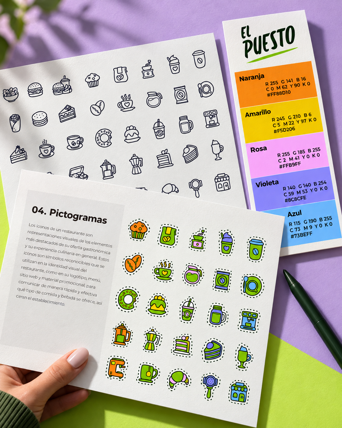 Pictogramas y color de El Puesto-6