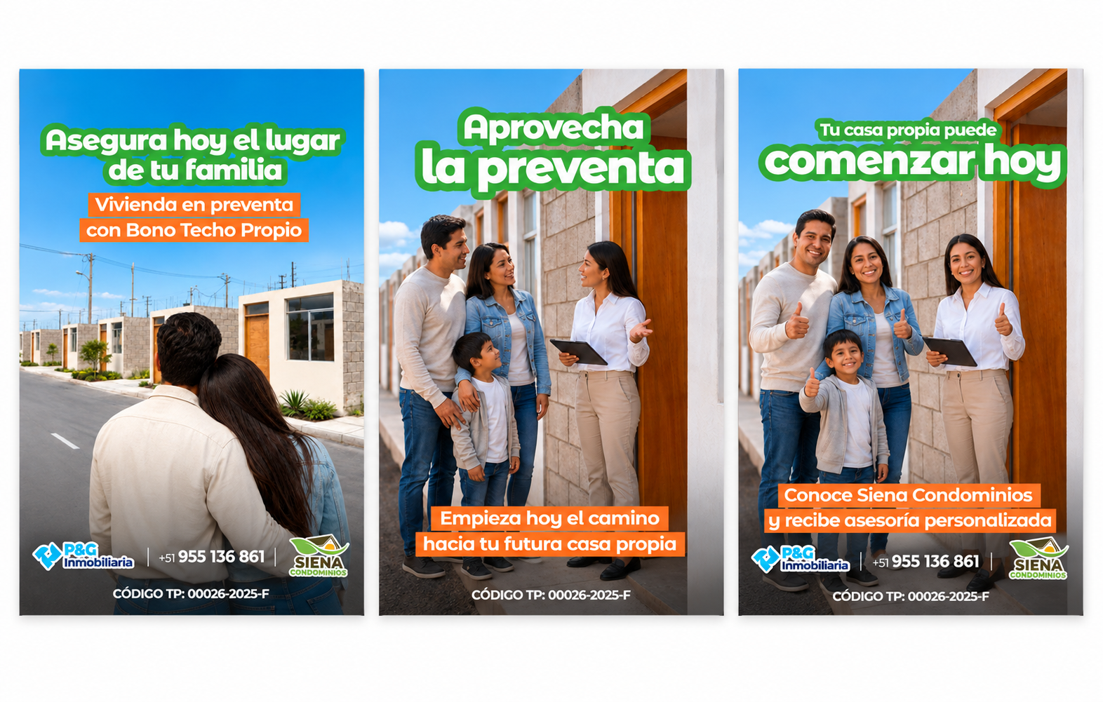 Tres piezas sociales de Siena Condominios sobre vivienda en preventa