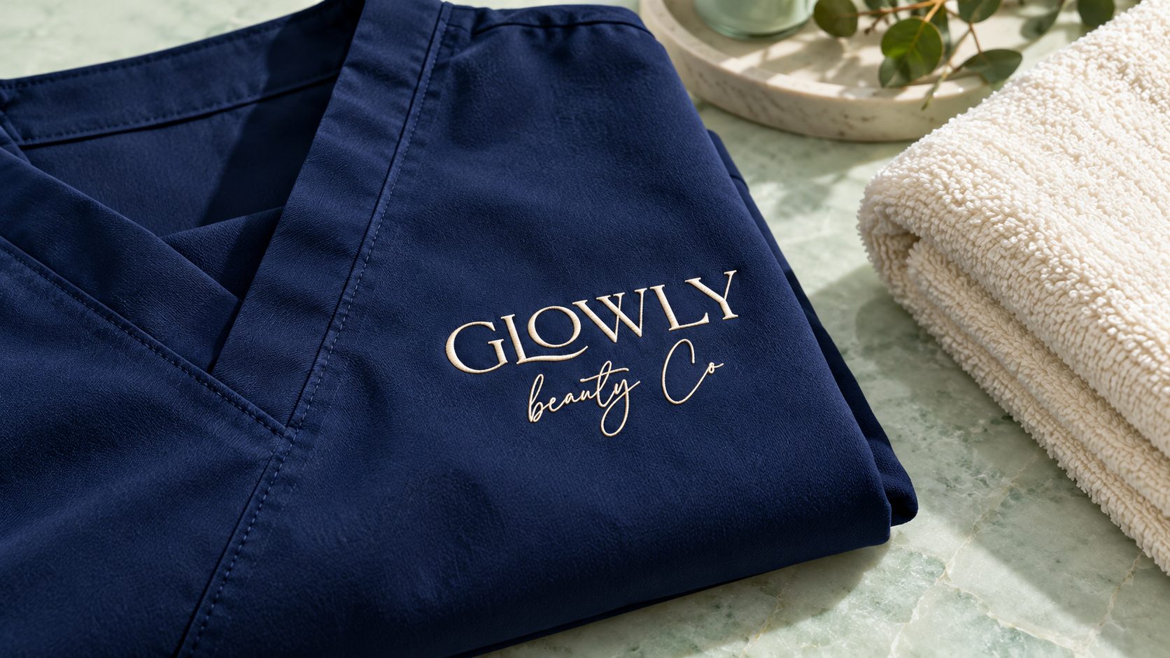 Prenda corporativa azul marino de Glowly