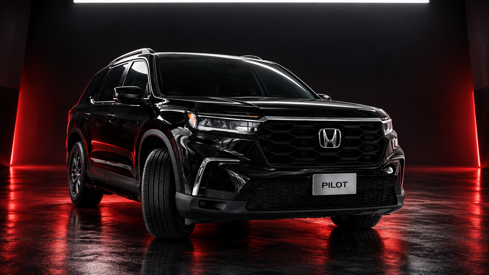 Honda Pilot en estudio automotriz cinematográfico