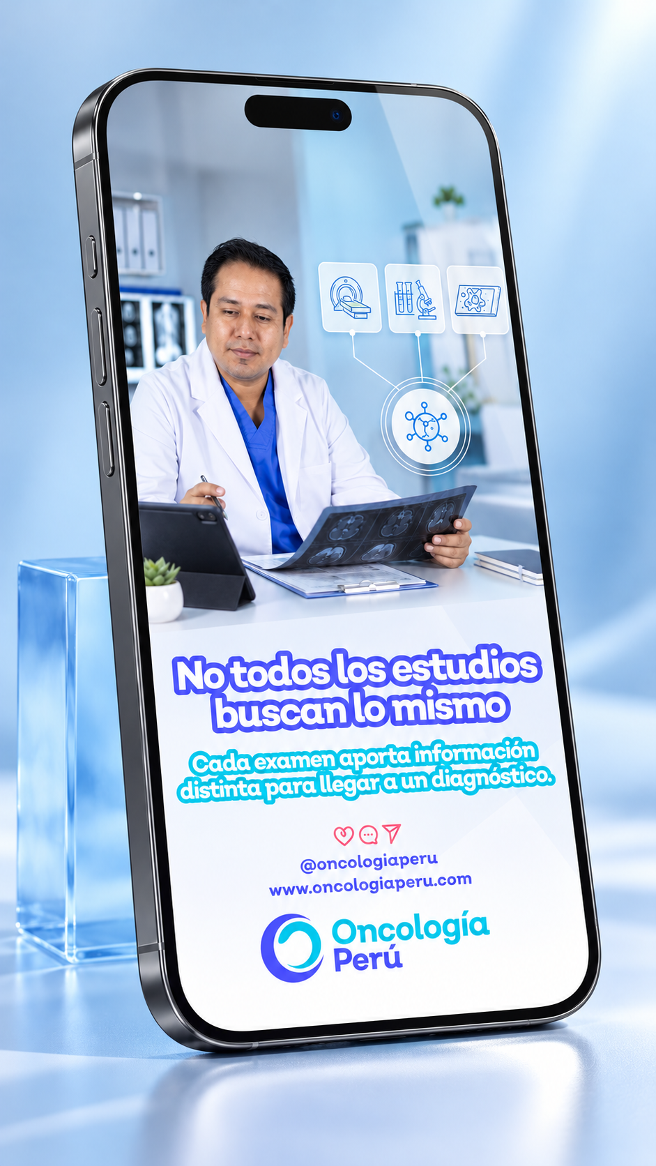 Portafolio médico en smartphone de lujo