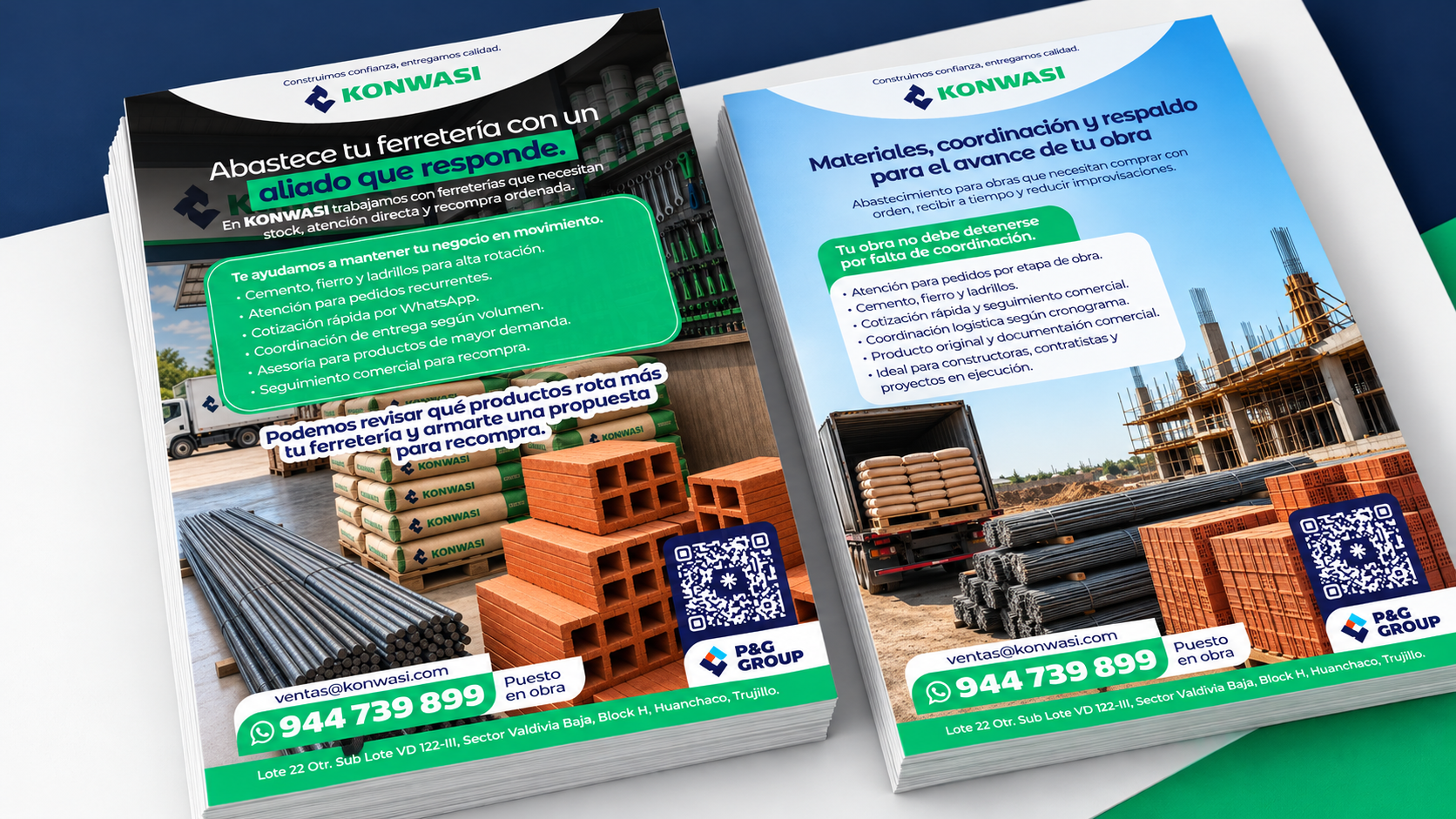 Mockup premium de flyers KONWASI