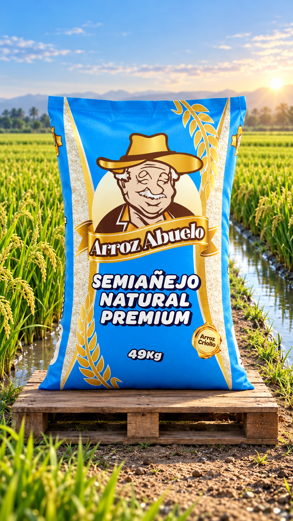Saco de arroz Abuelo en el arrozal-7