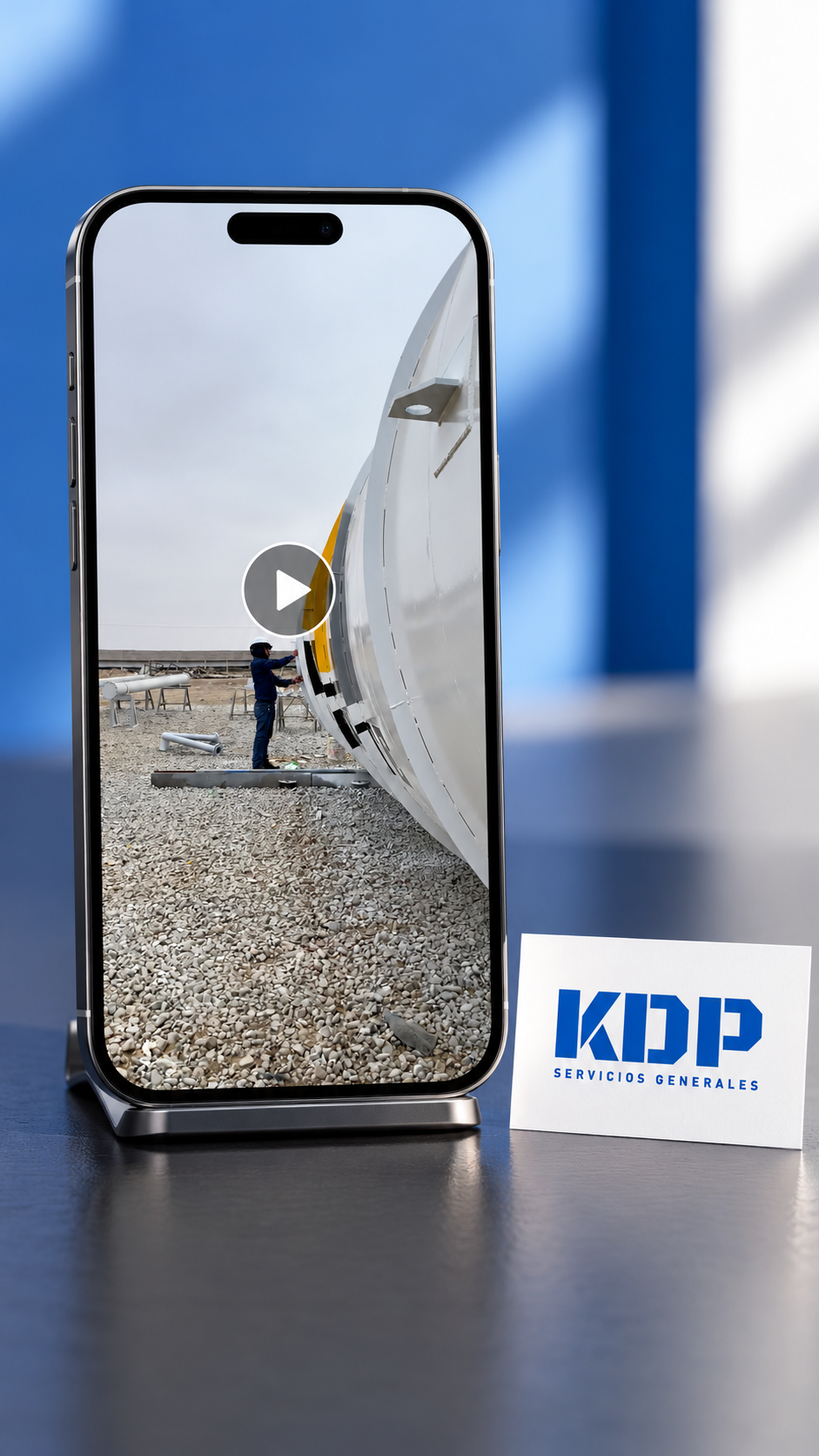 Portafolio industrial KDP en smartphone