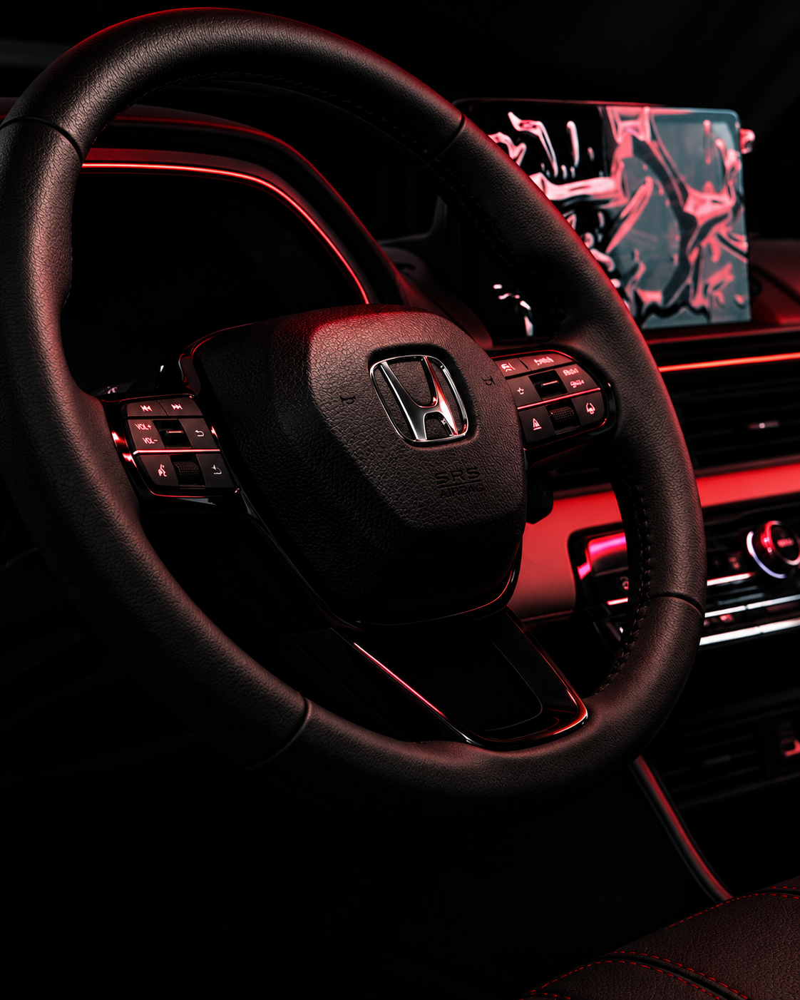 Primer plano del volante Honda Pilot