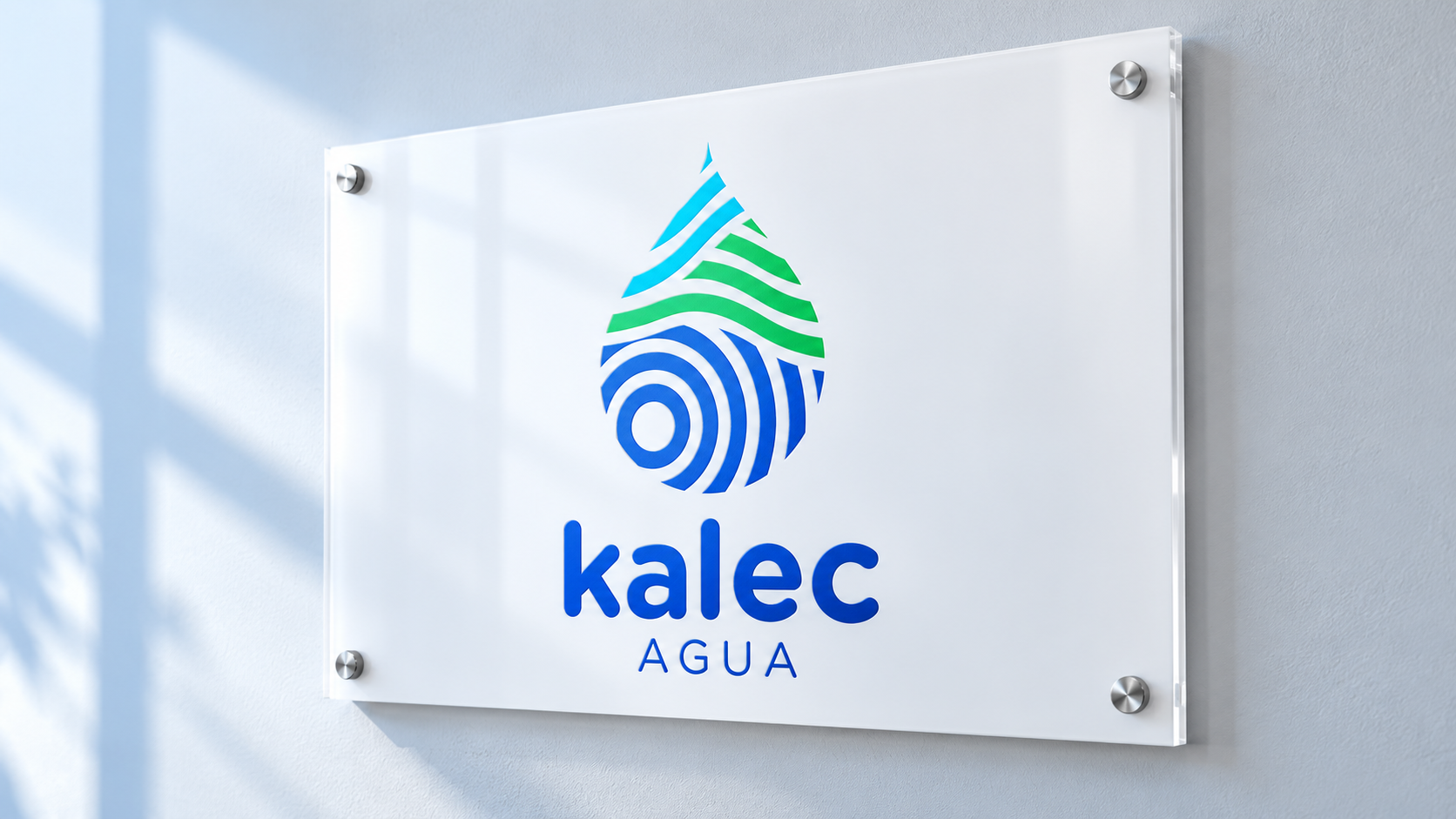 Logo Agua Kalec en acrílico
