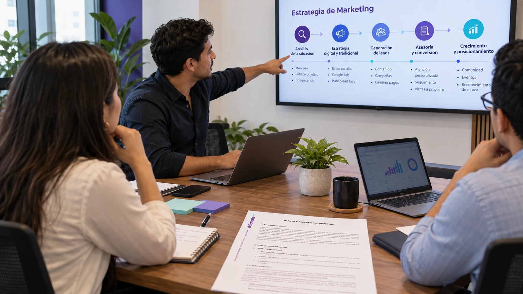 Taller de estrategia de marketing en equipo