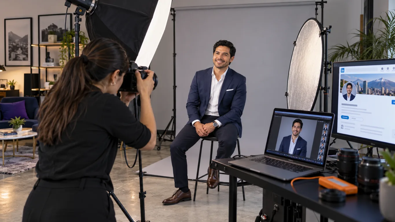 Retrato ejecutivo para perfil de LinkedIn