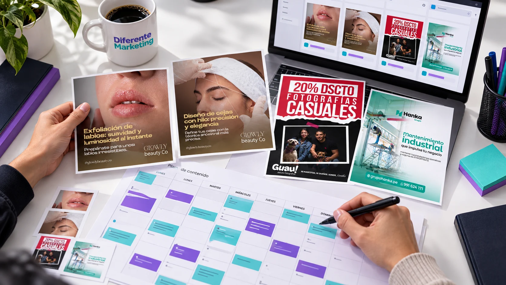 Planificación editorial y calendario de contenido para redes
