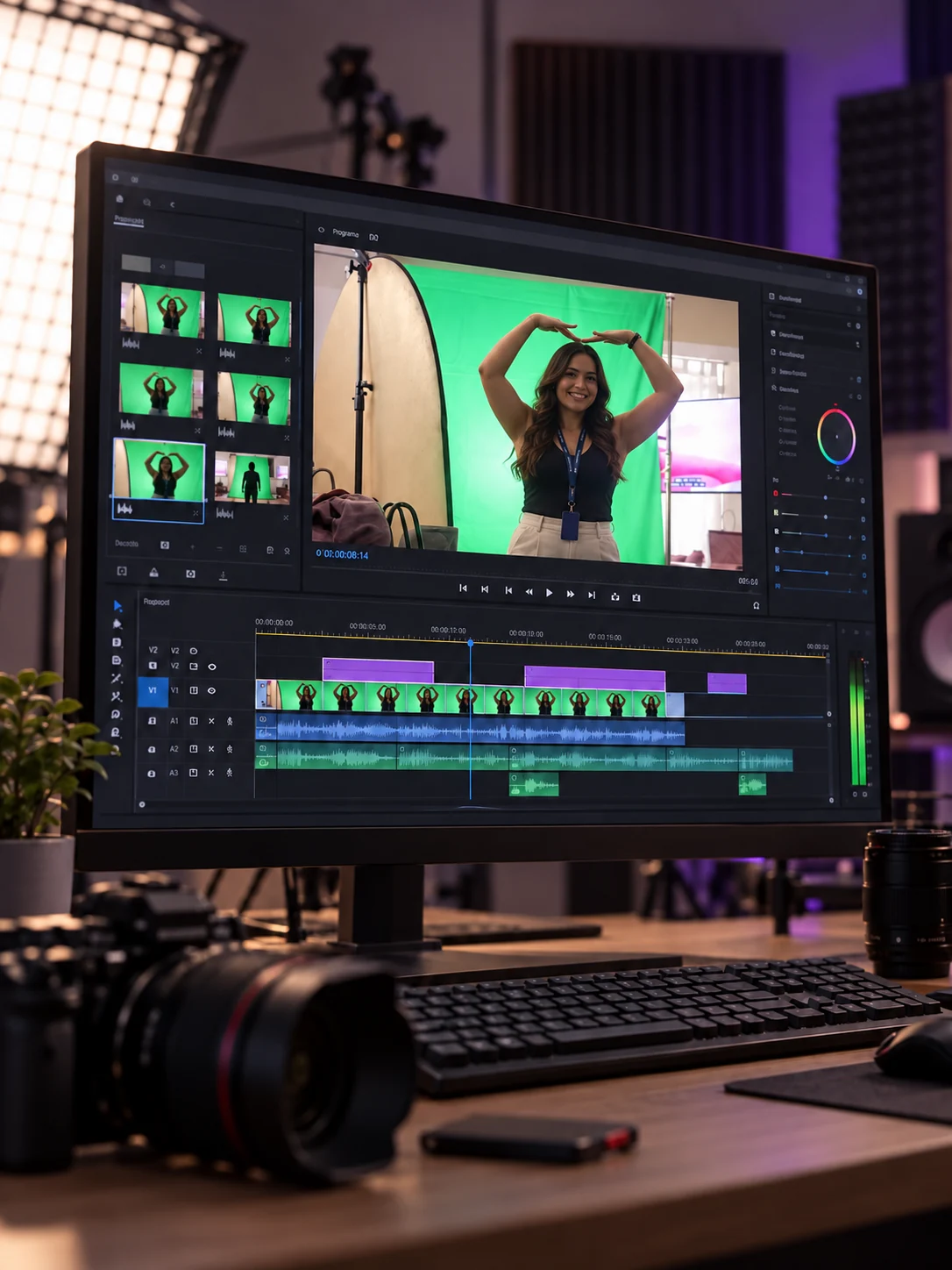 Contenido digital en una pantalla